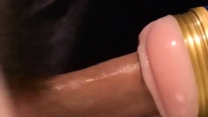 Fucking fleshlight hard uncut cock shaved balls cock