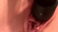 Close up solo beauty toying ass