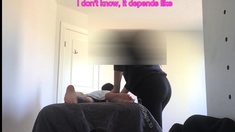 Big booty girlfriend amateur massaged on massage table