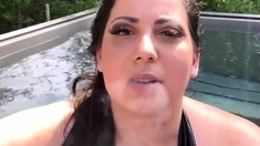 Amateur striptease and Solo masturbation