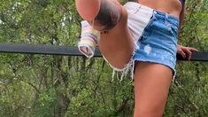 Hawt Blonde milf in foot Fetish tube scene