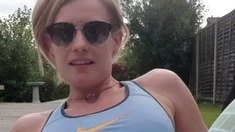 Chubby Amateur Milf Sarah Janes Outdoor Masturbation