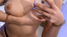 Big boobs milf masturbates with her dildo