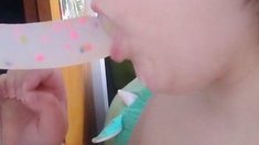 Beautiful Russian teen masturbating on webcam w toys