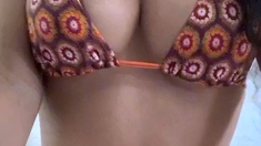 Big boobs milf masturbates with her dildo