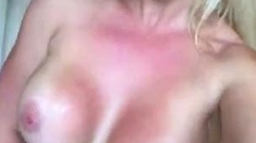 Blonde MILF with Big Boobs Playing Cam Free Porn