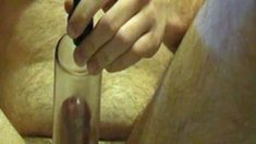Amateur Guy Uses Penis Pump on Webcam