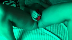 Big-Titted Russian Blonde Masturbates on Webcam