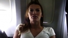 slut cums at 30k feet