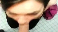 Blowjob & fuck - Public toilet