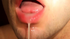 fruit fuck and self swallow - the best comes after cumming