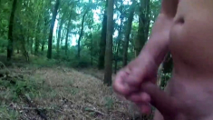 wanking in the cornfield and cumming in the woods