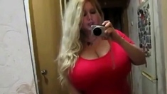 Two huge boobs bouncing